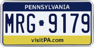 PA license plate MRG9179