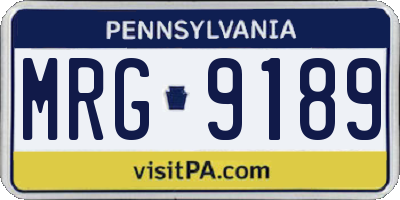 PA license plate MRG9189