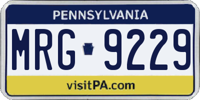 PA license plate MRG9229