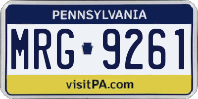 PA license plate MRG9261