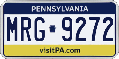 PA license plate MRG9272