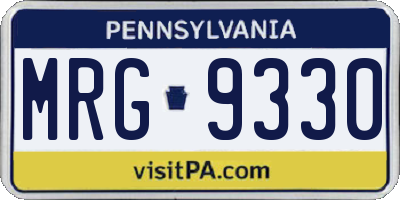 PA license plate MRG9330