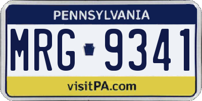 PA license plate MRG9341