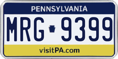 PA license plate MRG9399