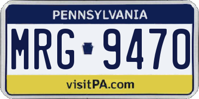 PA license plate MRG9470