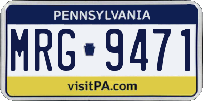 PA license plate MRG9471