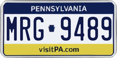 PA license plate MRG9489
