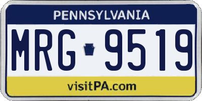PA license plate MRG9519