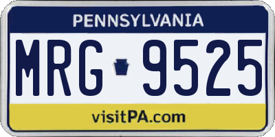 PA license plate MRG9525