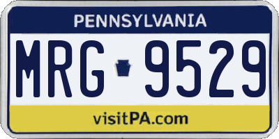 PA license plate MRG9529