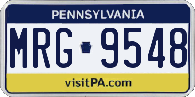 PA license plate MRG9548