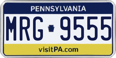 PA license plate MRG9555