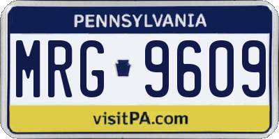 PA license plate MRG9609