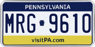 PA license plate MRG9610