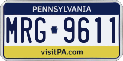 PA license plate MRG9611