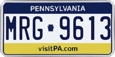 PA license plate MRG9613
