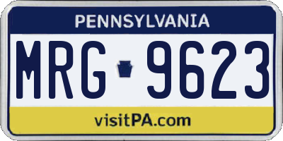 PA license plate MRG9623