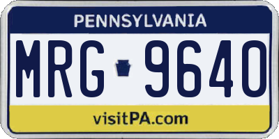 PA license plate MRG9640