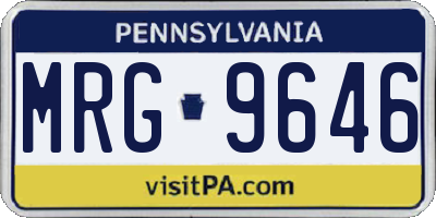 PA license plate MRG9646