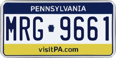 PA license plate MRG9661