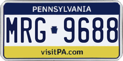 PA license plate MRG9688