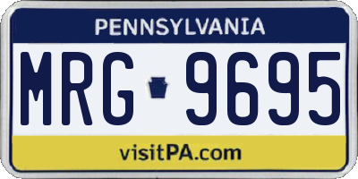 PA license plate MRG9695