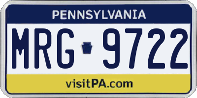 PA license plate MRG9722