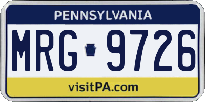 PA license plate MRG9726