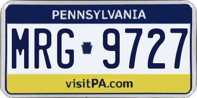 PA license plate MRG9727