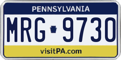 PA license plate MRG9730