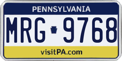 PA license plate MRG9768