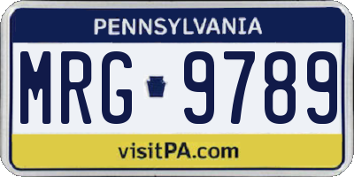 PA license plate MRG9789