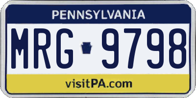PA license plate MRG9798