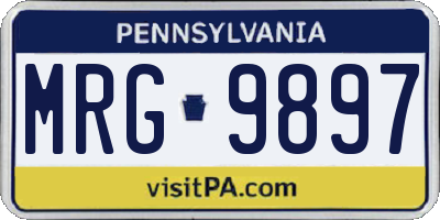 PA license plate MRG9897