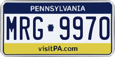 PA license plate MRG9970