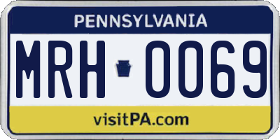 PA license plate MRH0069