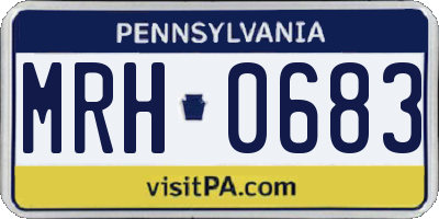 PA license plate MRH0683