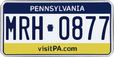 PA license plate MRH0877