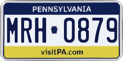 PA license plate MRH0879
