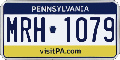 PA license plate MRH1079