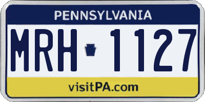 PA license plate MRH1127
