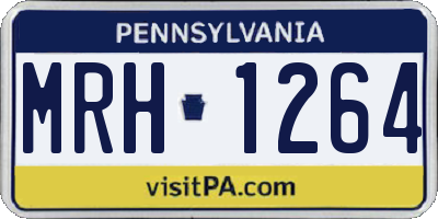 PA license plate MRH1264