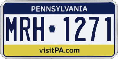 PA license plate MRH1271