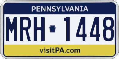 PA license plate MRH1448