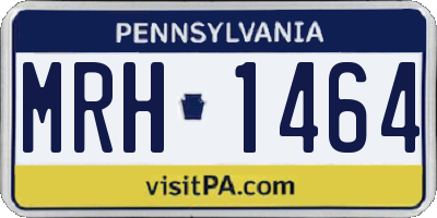 PA license plate MRH1464