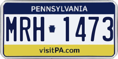PA license plate MRH1473