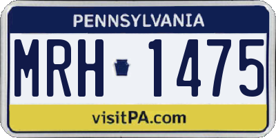 PA license plate MRH1475