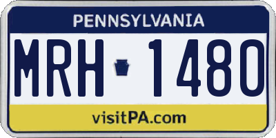 PA license plate MRH1480