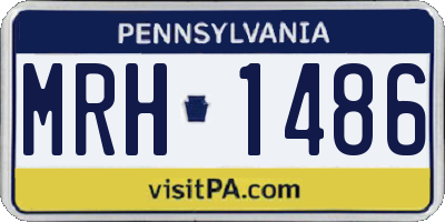 PA license plate MRH1486