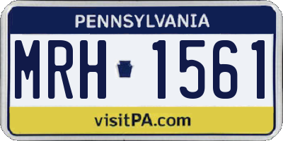 PA license plate MRH1561